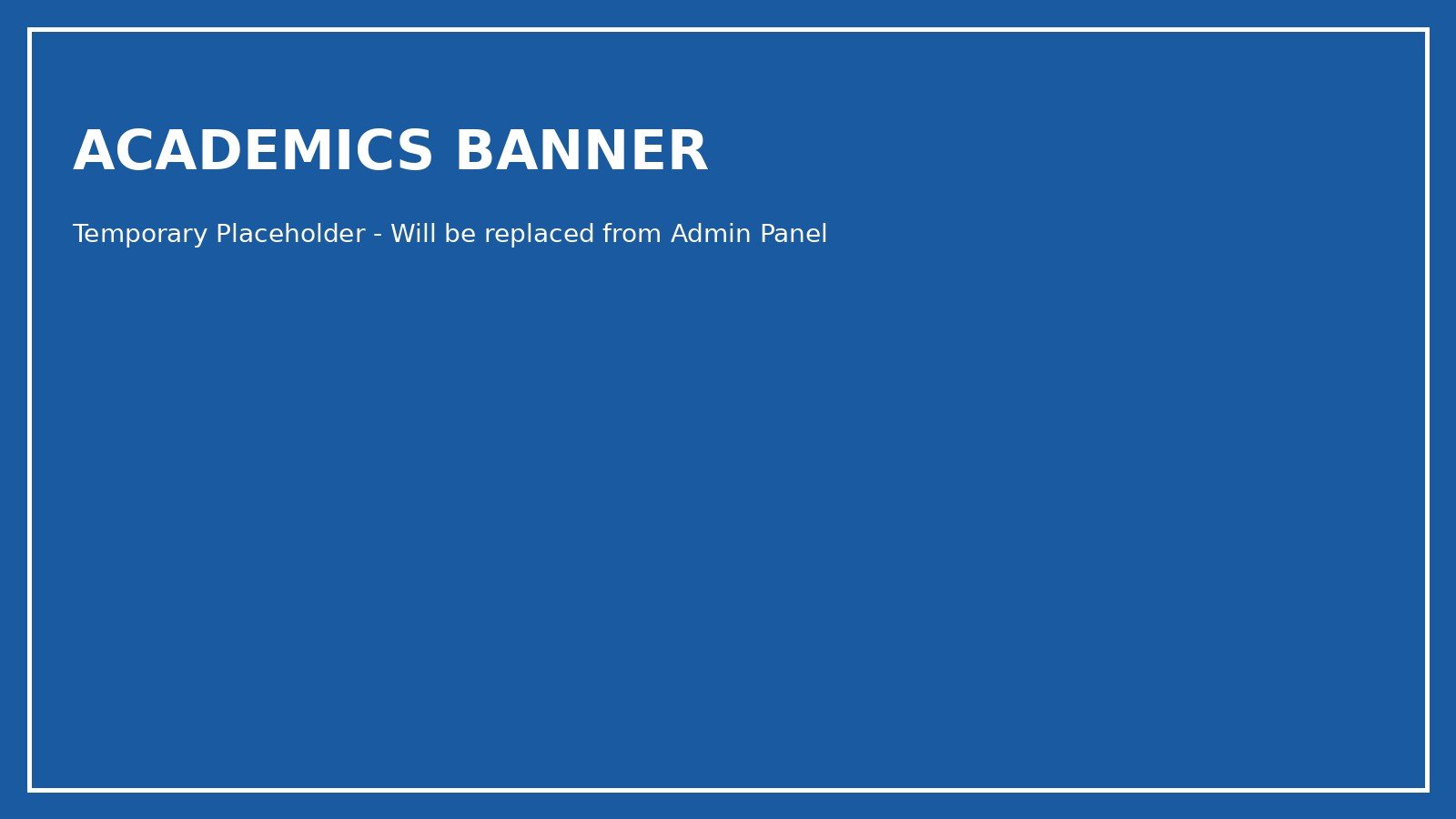 Academics Banner